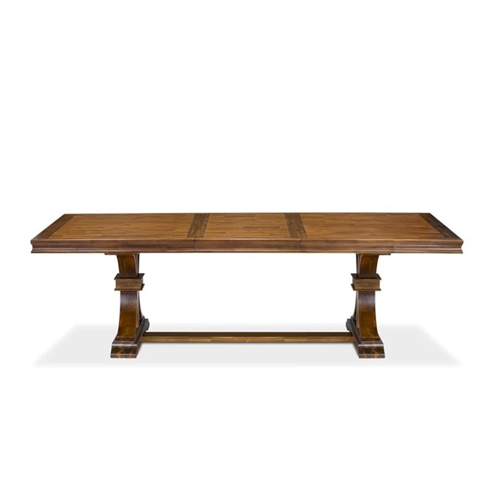 9-Piece Walnut Acacia Wood Dining Set with Leaf J2520