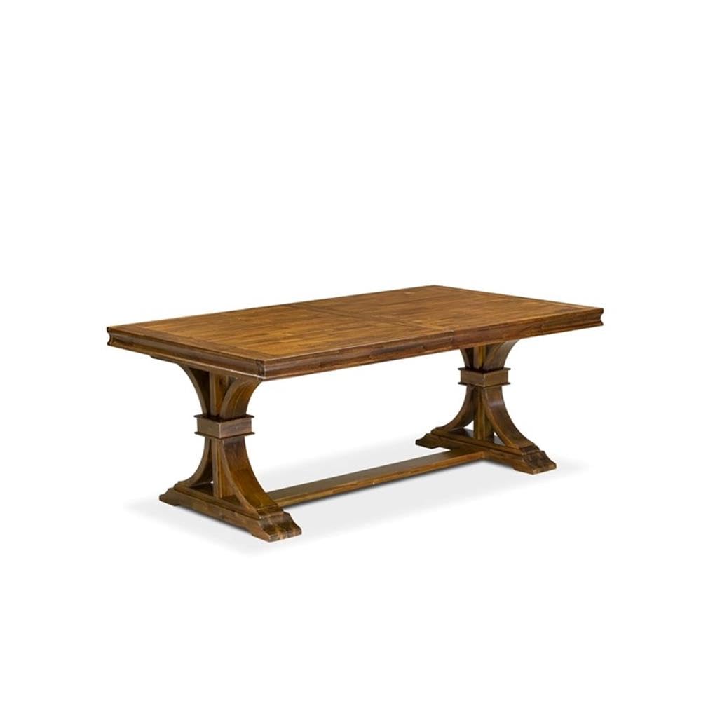 9-Piece Walnut Acacia Wood Dining Set with Leaf J2520