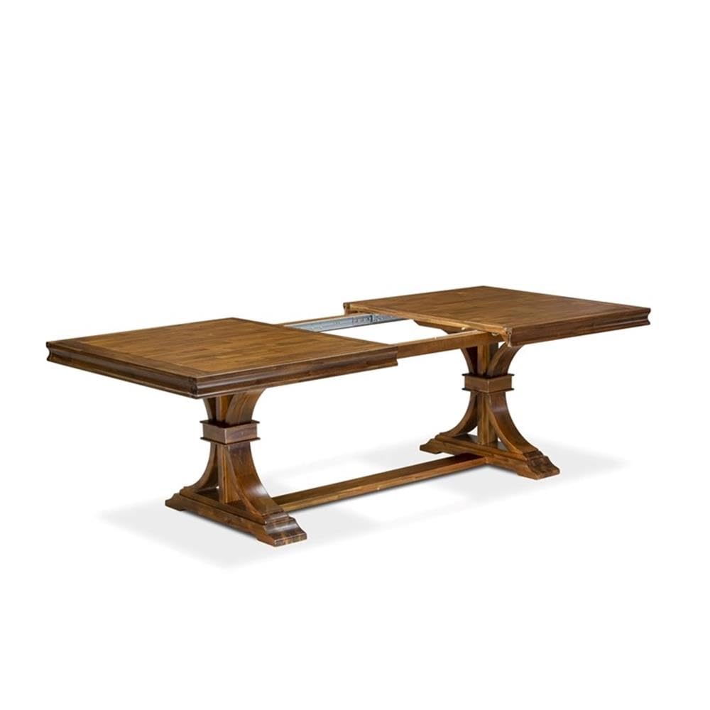 9-Piece Walnut Acacia Wood Dining Set with Leaf J2520