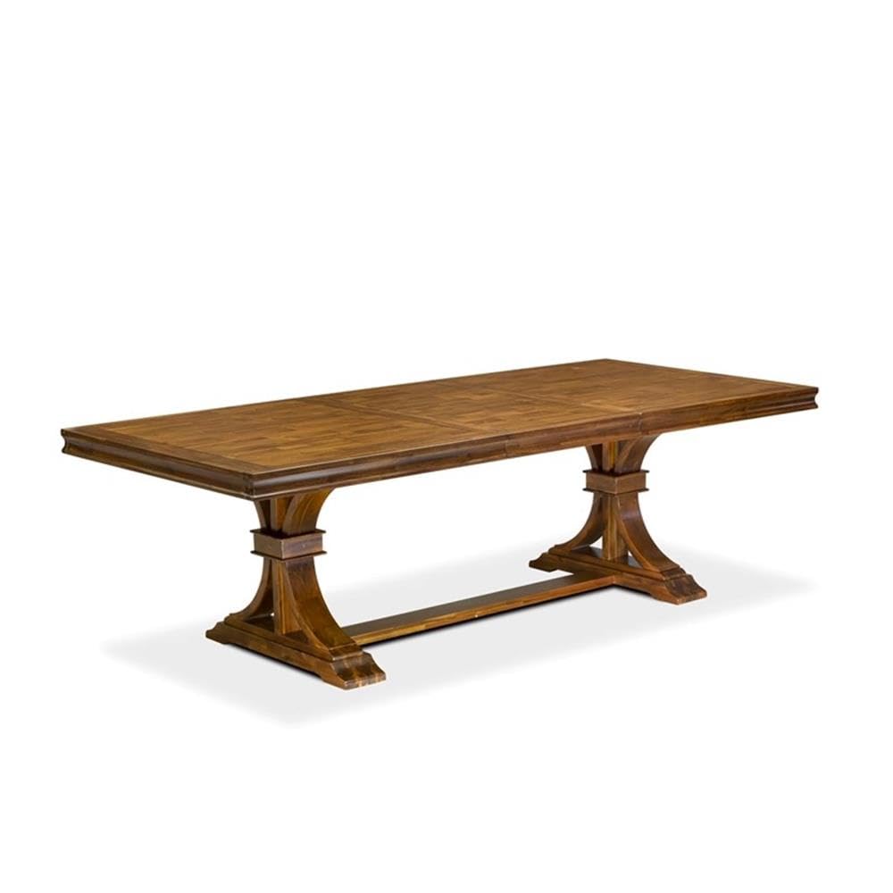 9-Piece Walnut Acacia Wood Dining Set with Leaf J2520