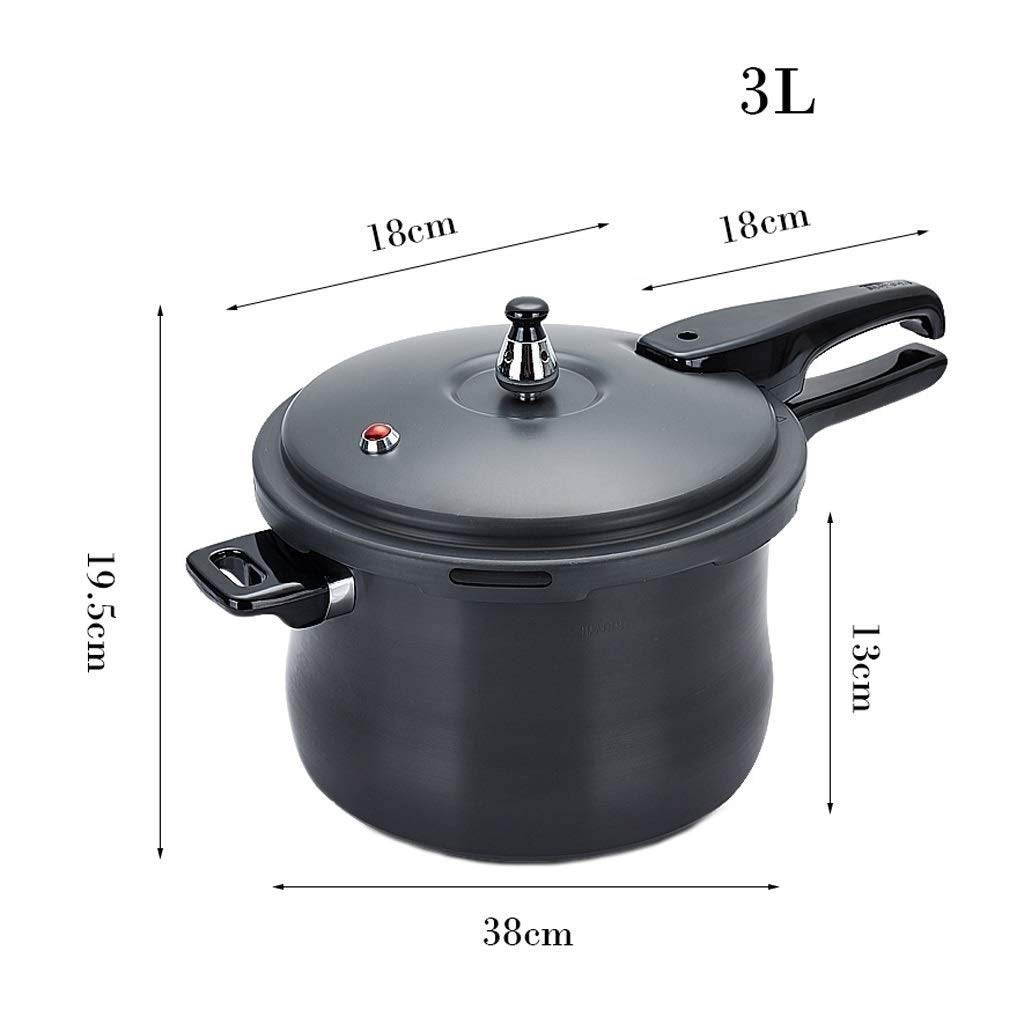 Black 3L Stainless Steel Pressure Cooker Y4136