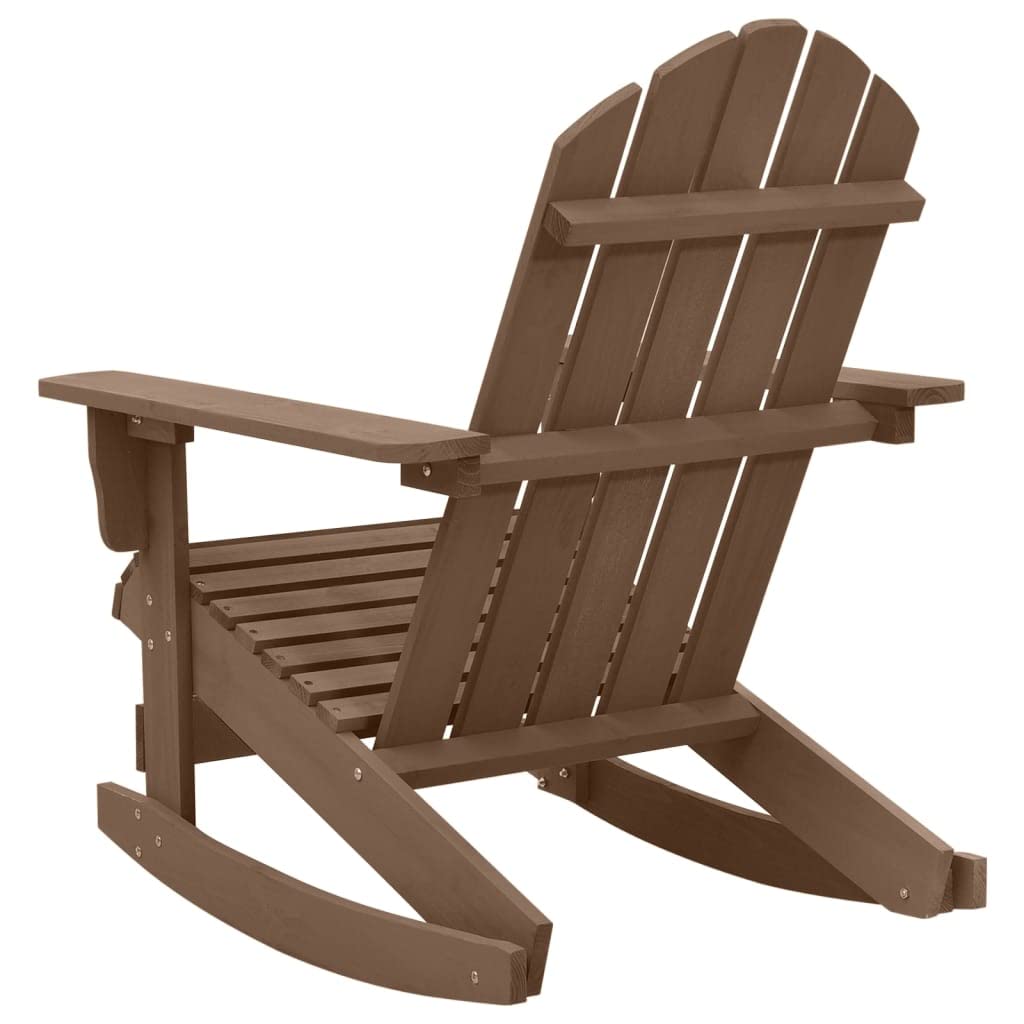 Weathered Brown Solid Pine Hardwood Rocking Chair V593499