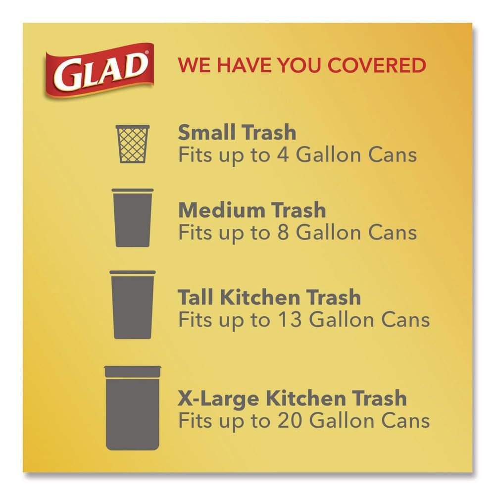 Small Quick-Tie Trash Bags, 4 gal, 0.5 mil, White C629715