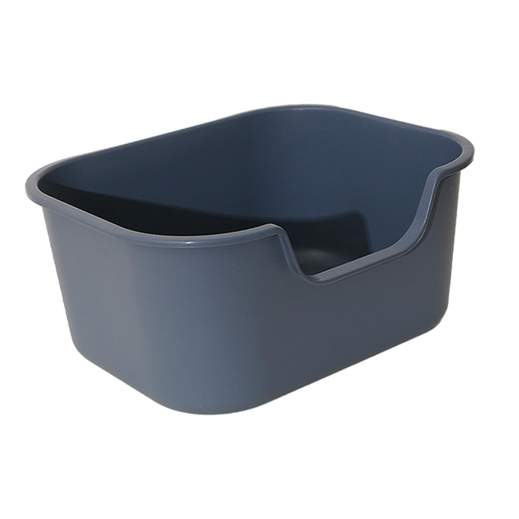 Open Top Cat Litter Tray with High Sides, Gray R6151