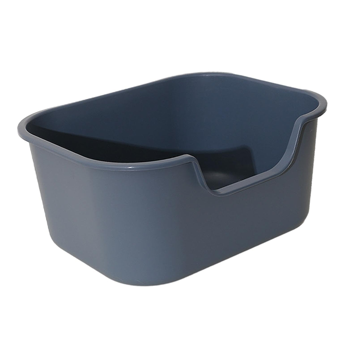 Open Top Cat Litter Tray with High Sides, Gray R6151