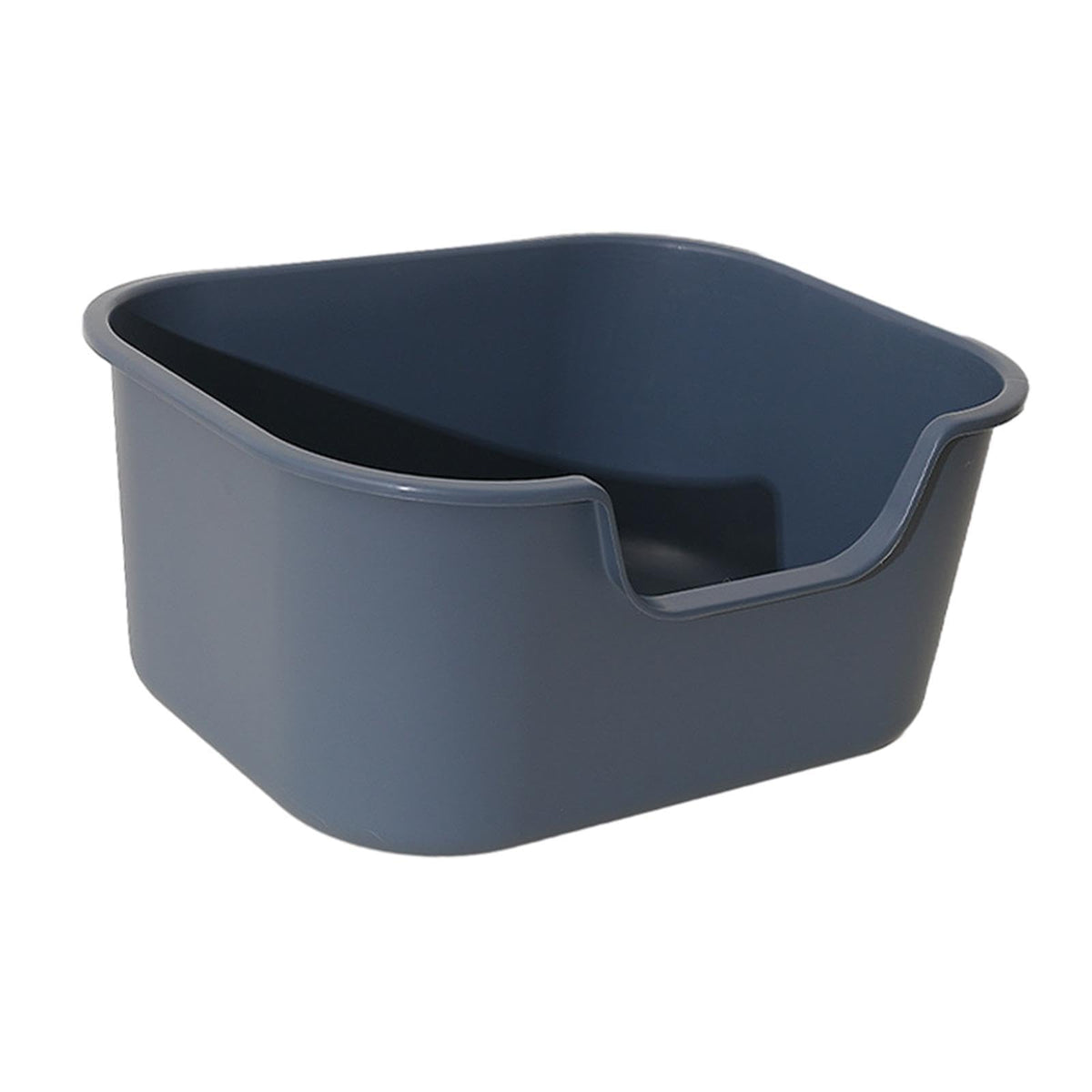 Open Top Cat Litter Tray with High Sides, Gray R6151