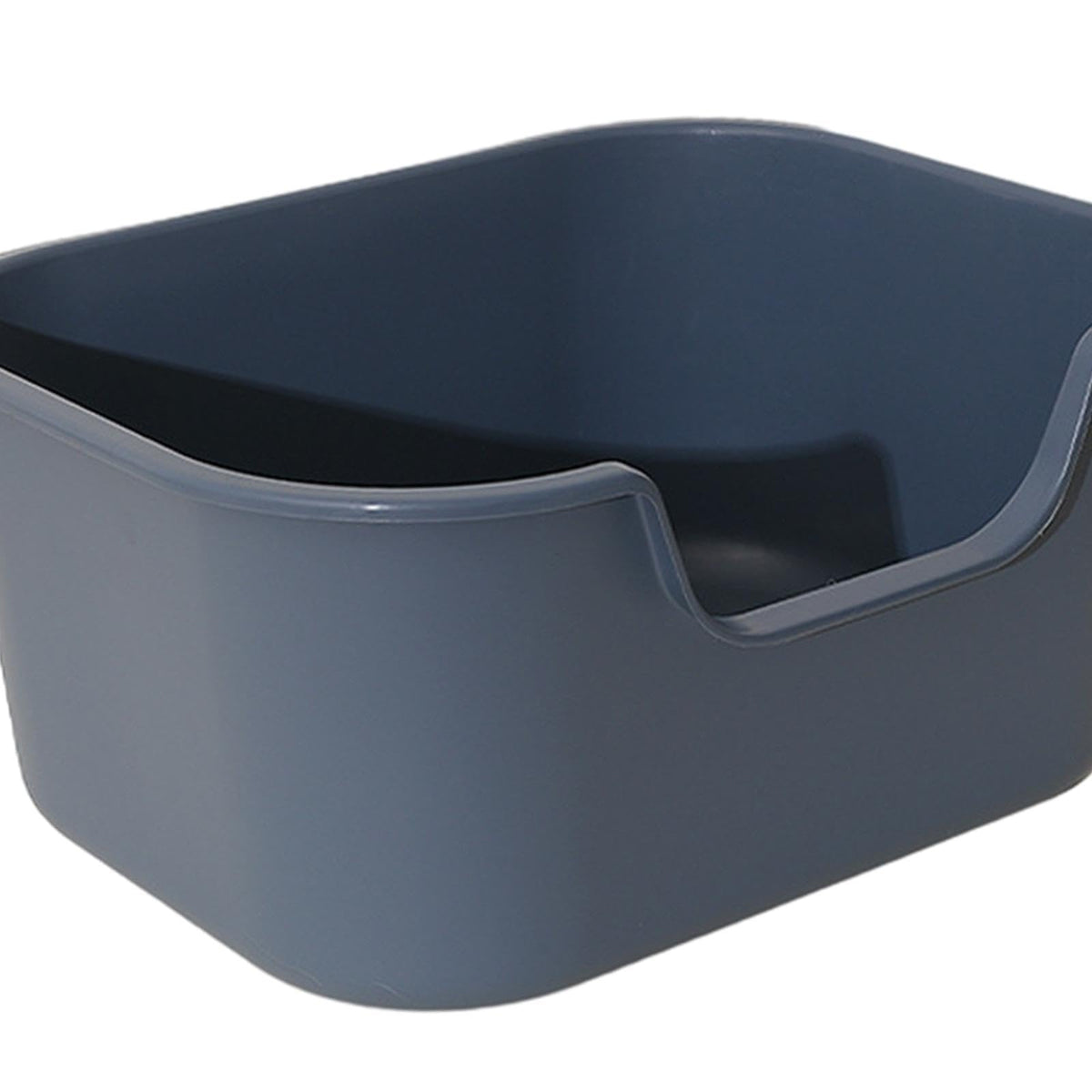 Open Top Cat Litter Tray with High Sides, Gray R6151