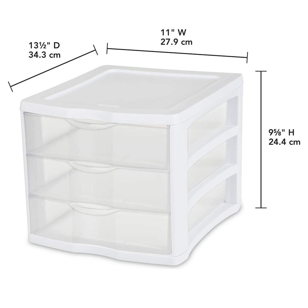 3 Drawer White Organizer A31097
