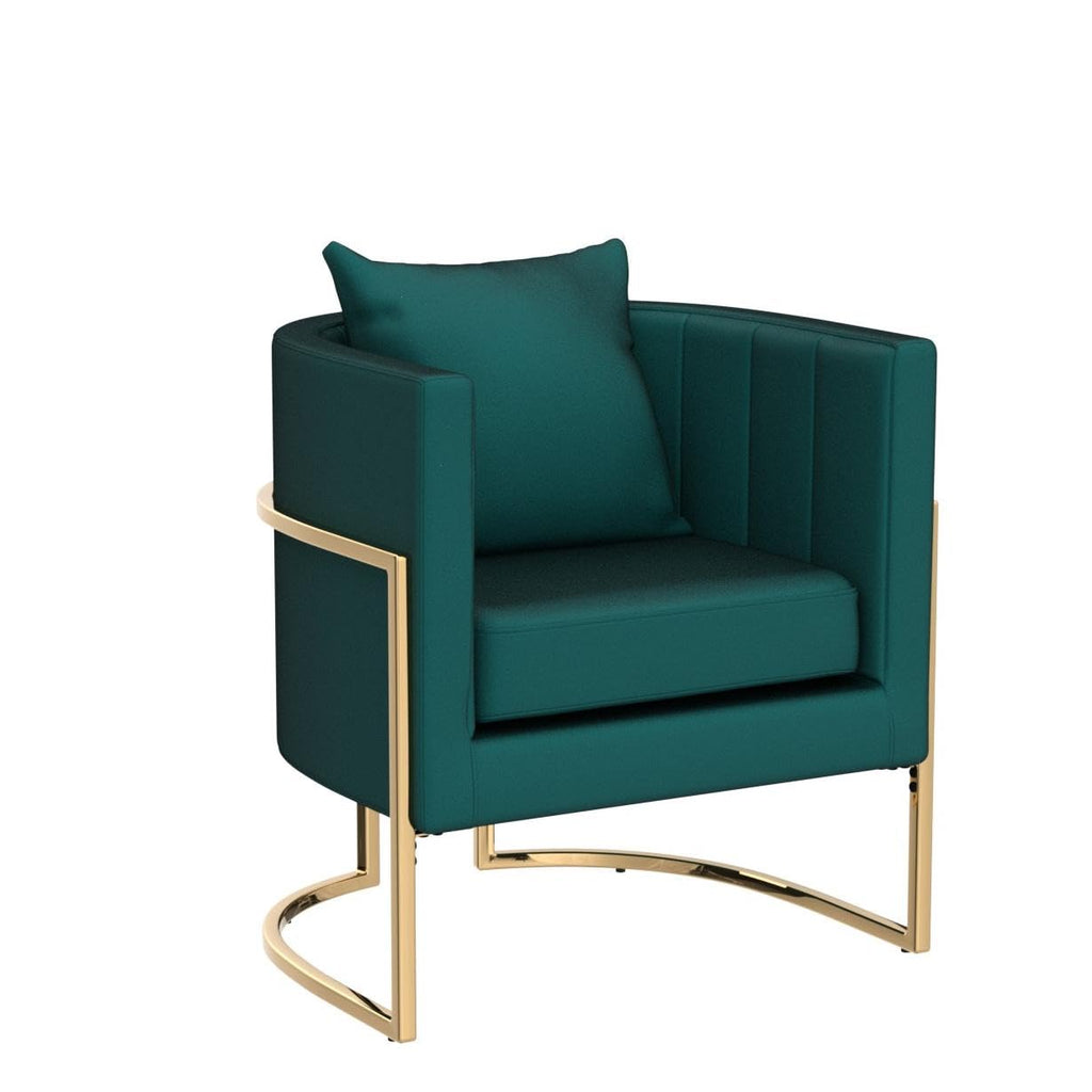 Velvet Accent Chairs Set of 2 Green B4385