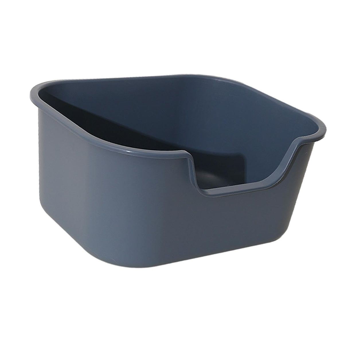 Open Top Cat Litter Tray with High Sides, Gray R6151