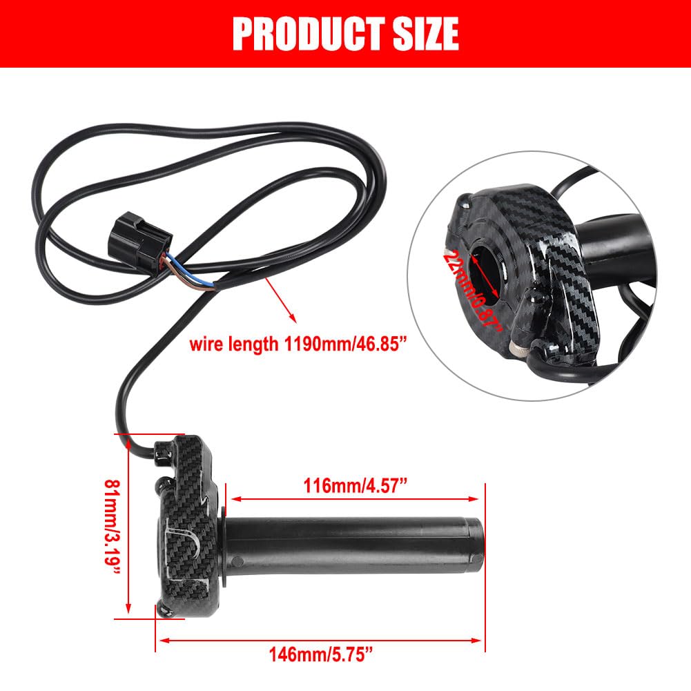 Carbon Fiber Throttle Grips with Throttle Cable Q6411