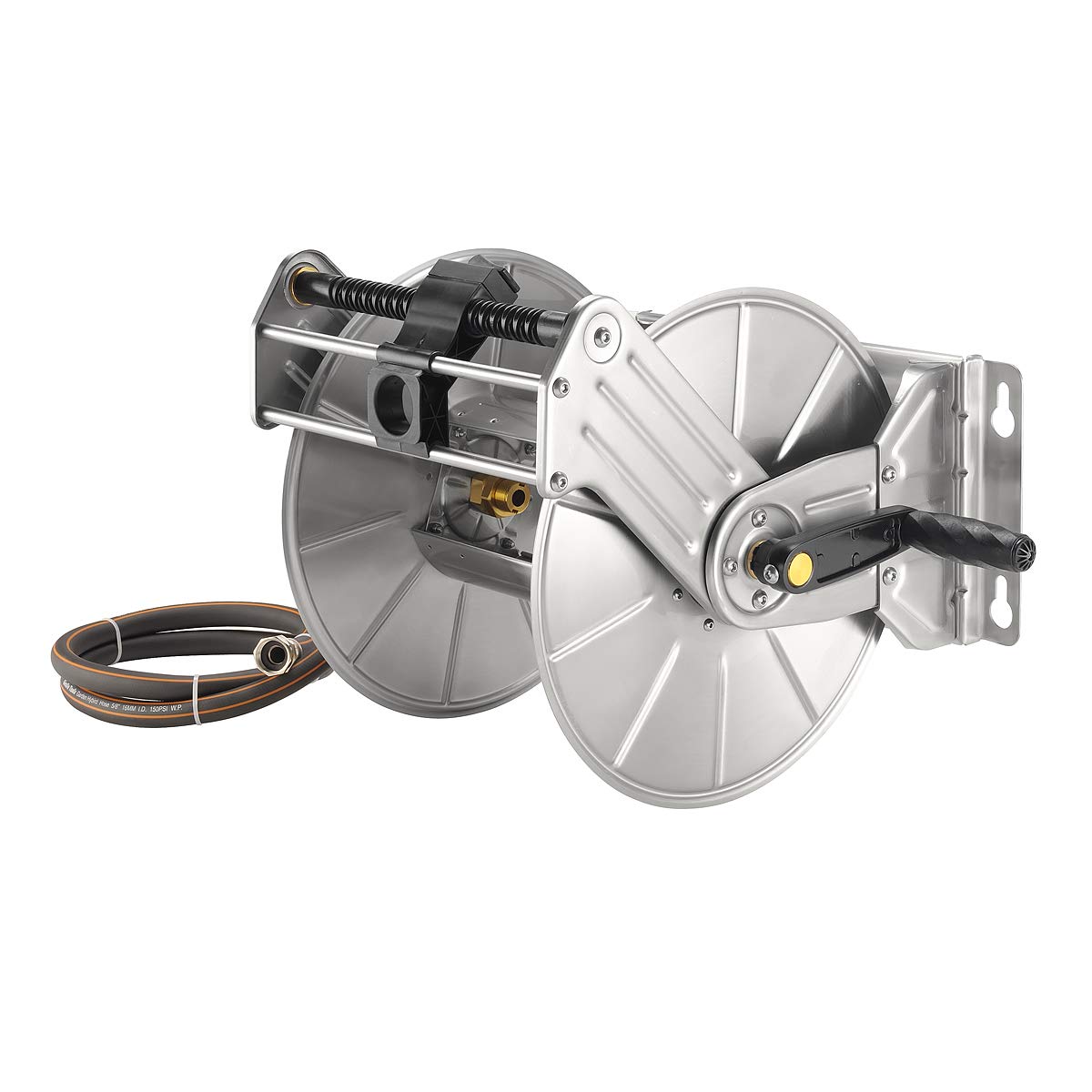 Wall Mounted Stainless Steel Garden Hose Reel N72736