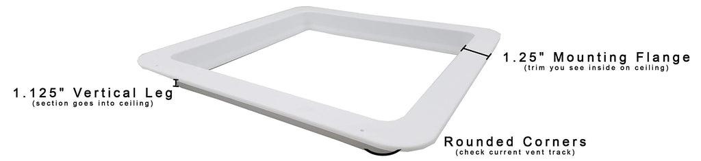 14" RV Roof Vent White Lid Non-Powered L578820