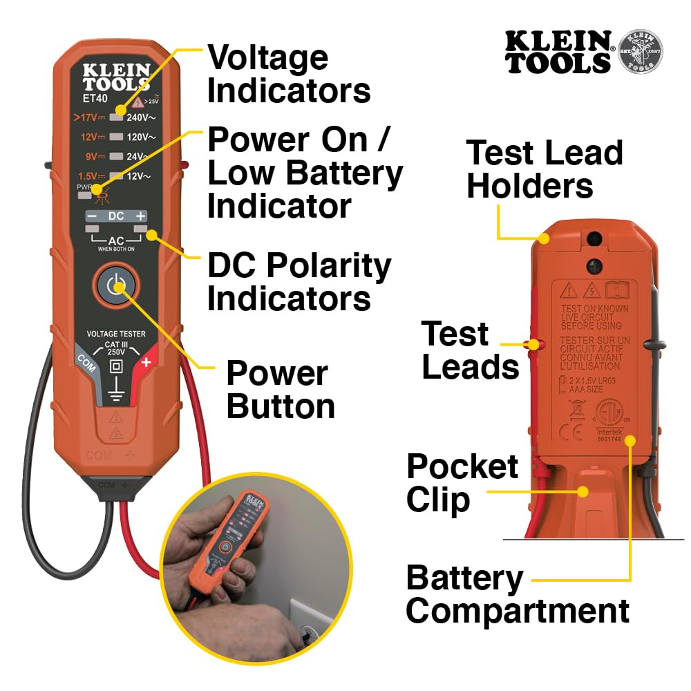 Electrical Voltage Test Kit with Clamp Meter B44830