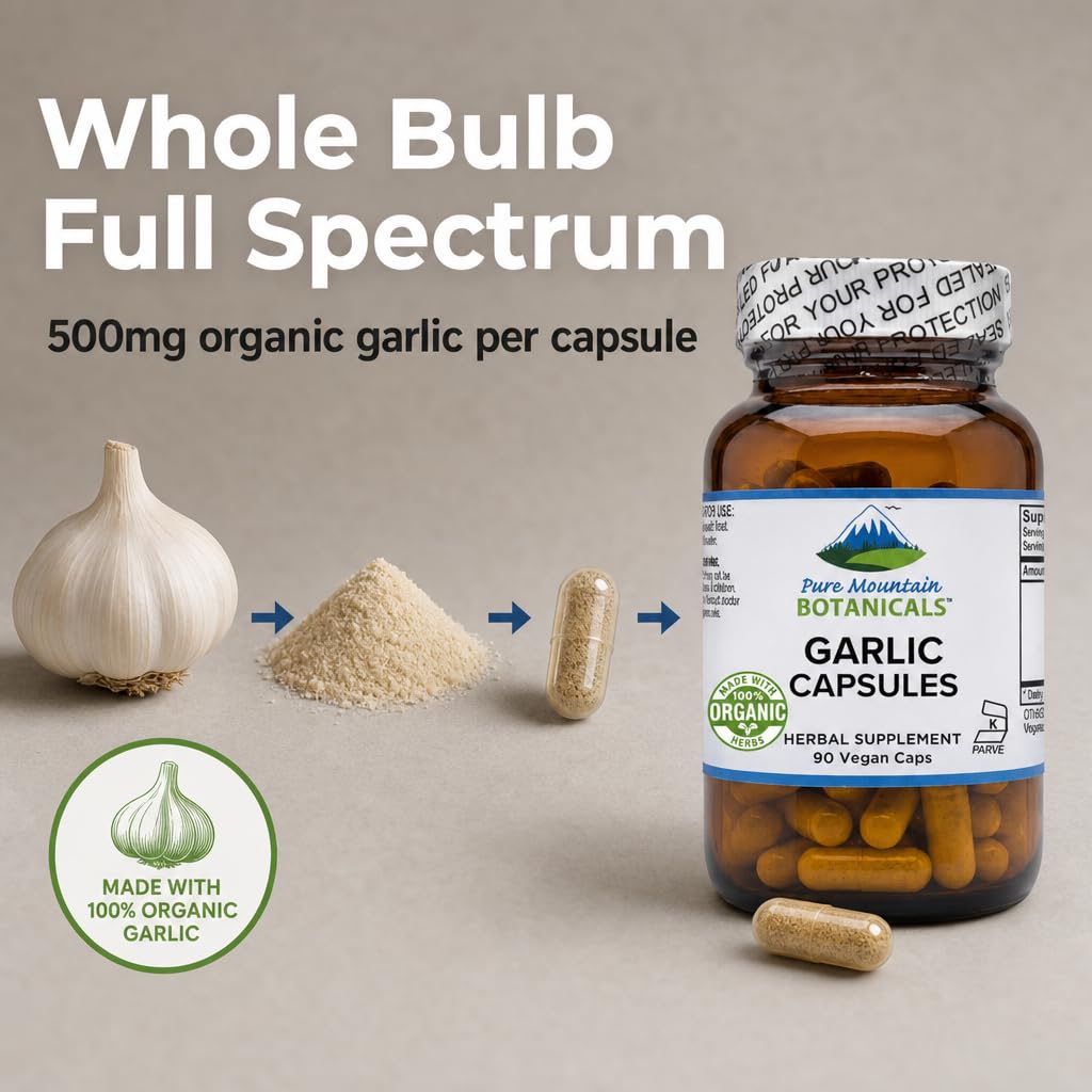 Garlic Capsules 500mg 90 Veggie Capsules G29166