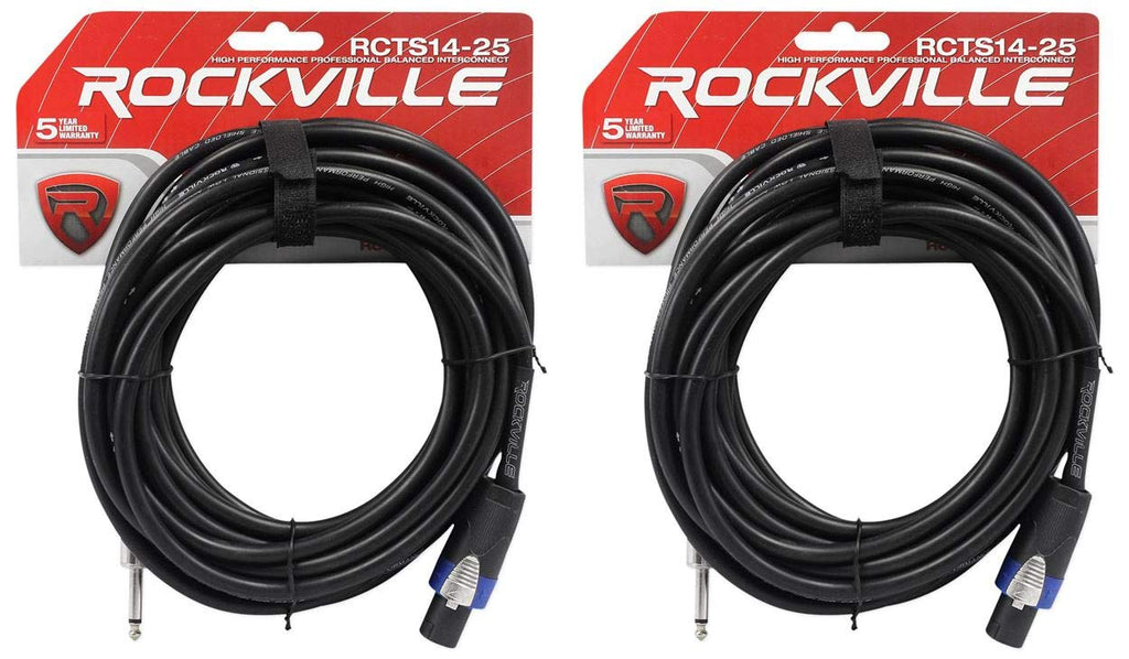 25' 14 AWG Speaker Cable, Copper, 2-Pack U40227