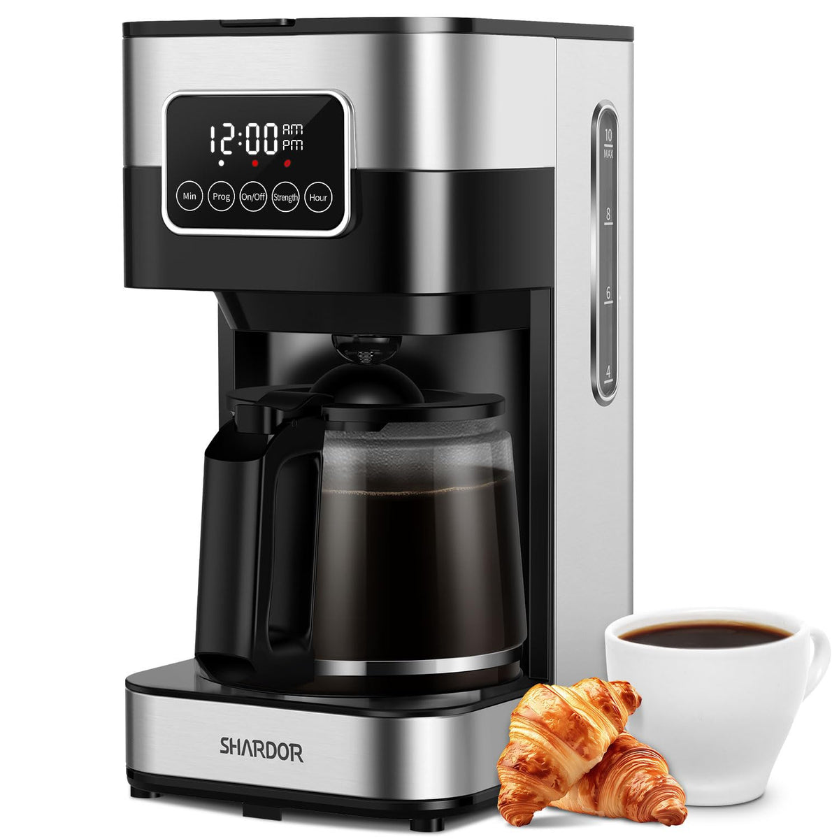 10-Cup Programmable Drip Coffee Maker with Permanent Filter Y223