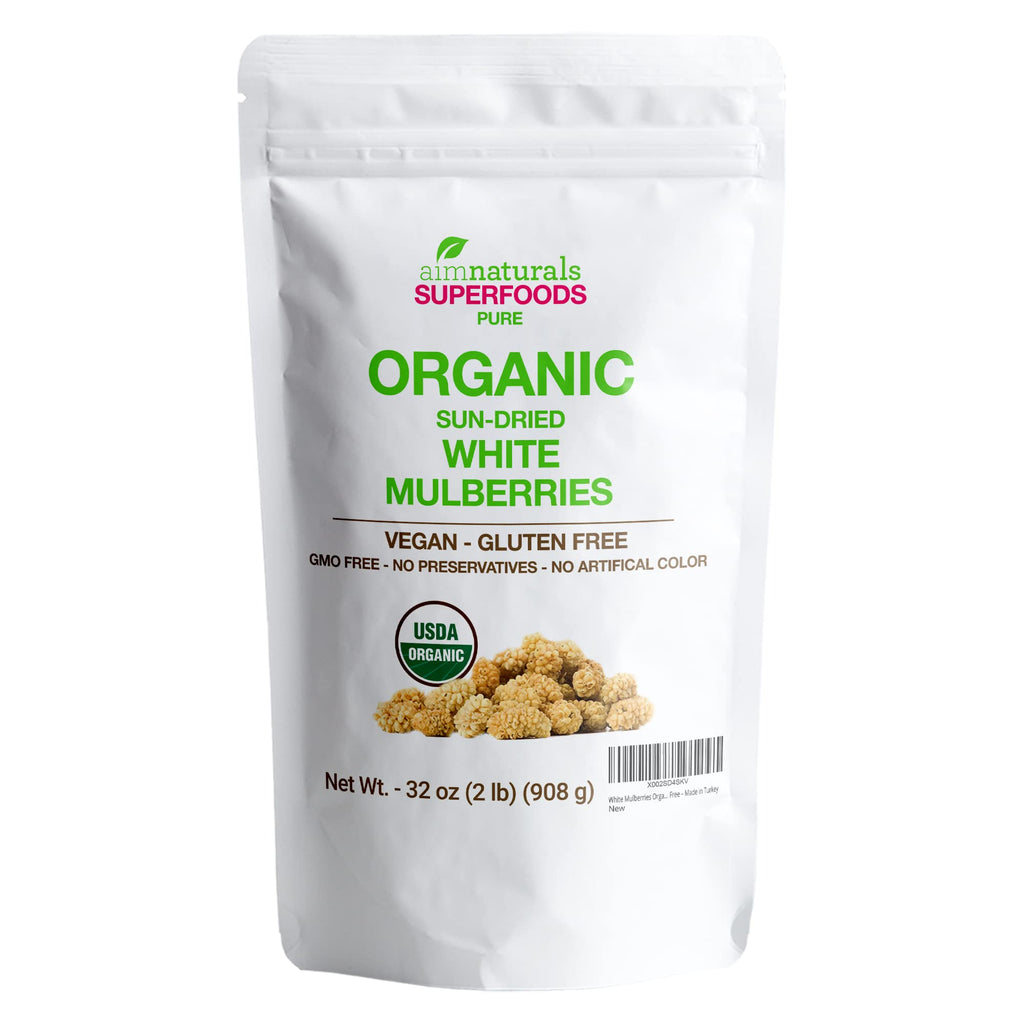 Dried White Mulberries 2 Lbs U7731