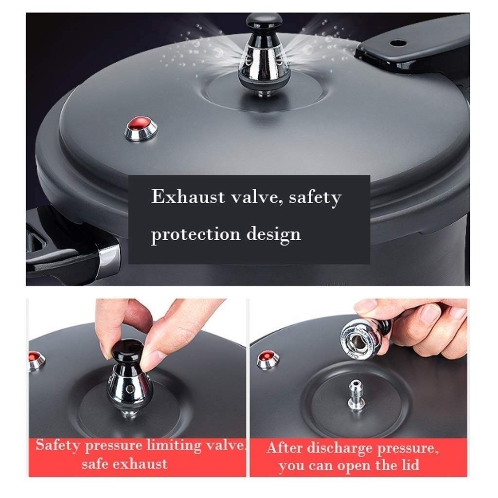 Black 3L Stainless Steel Pressure Cooker Y4136