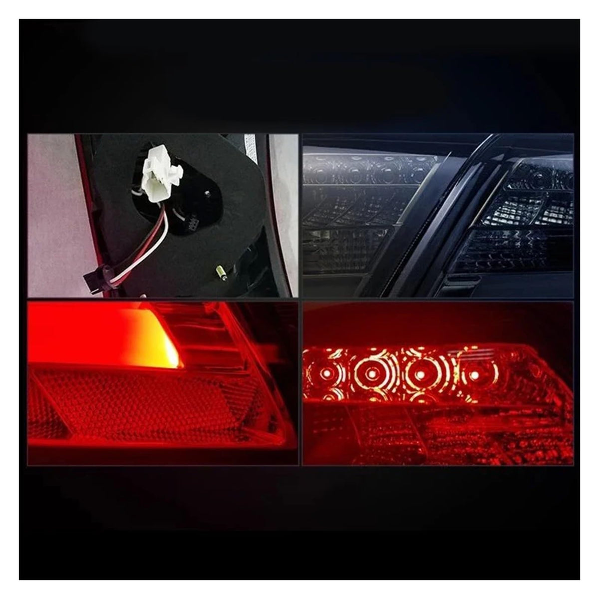 12V LED Tail Lights 2PCS Smoke X812