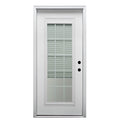 Primed Steel Prehung Door with Clear Low-E Glass 36" x 80" Z964442