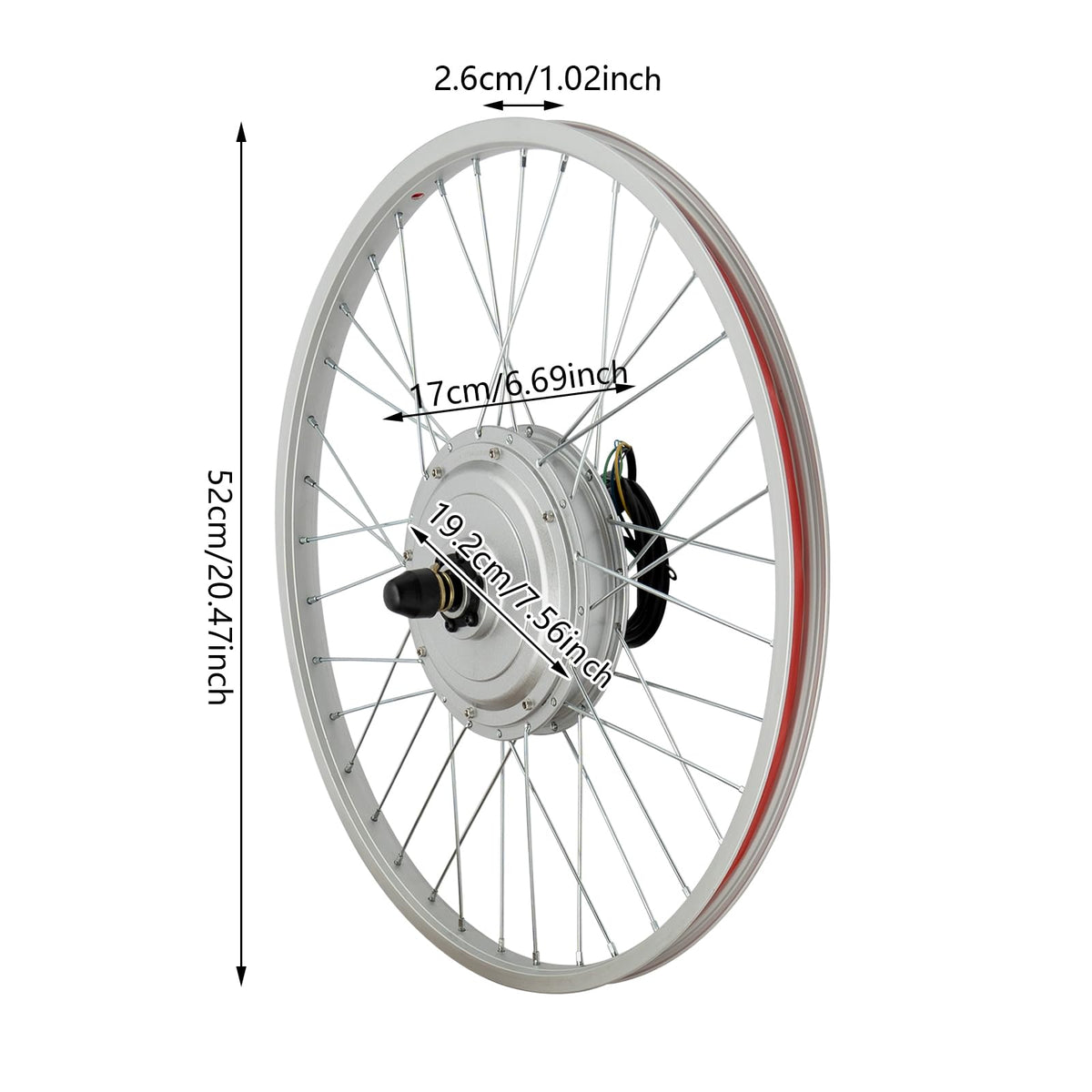 36V 750W Front Brushless Motor Electric Bicycle Conversion Kit Q570