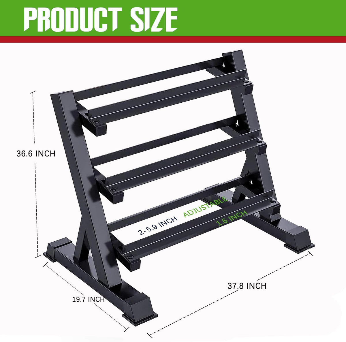 Rubber Hex Dumbbells with Rack L627