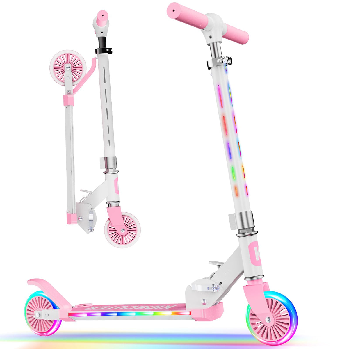 2 Wheel Light Up Wheels LED Stem Kick Scooter S2640