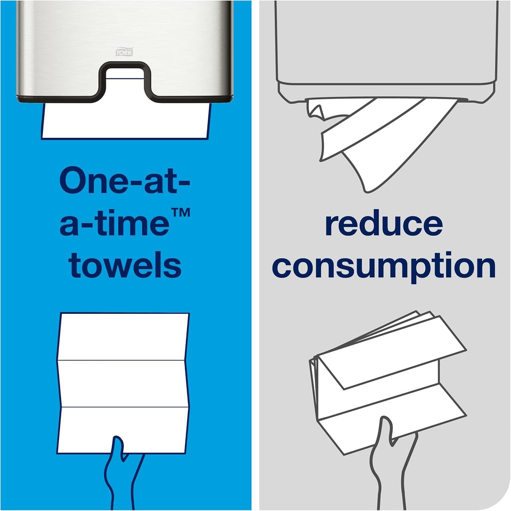 Black Multifold Hand Towel Dispenser and Natural Recycled Hand Towels L4346
