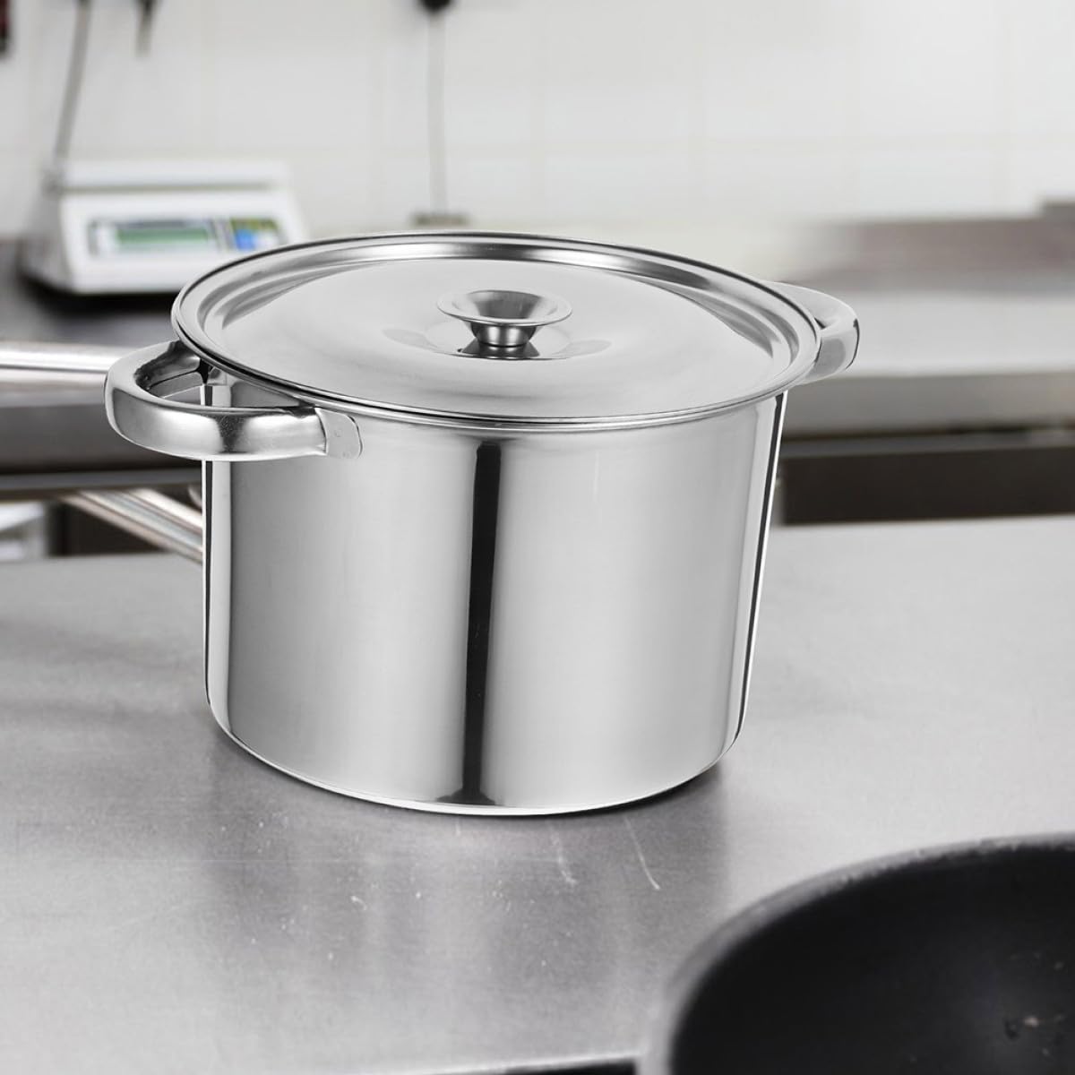 Stainless Steel Double Handle Soup Pot with Lid F19118