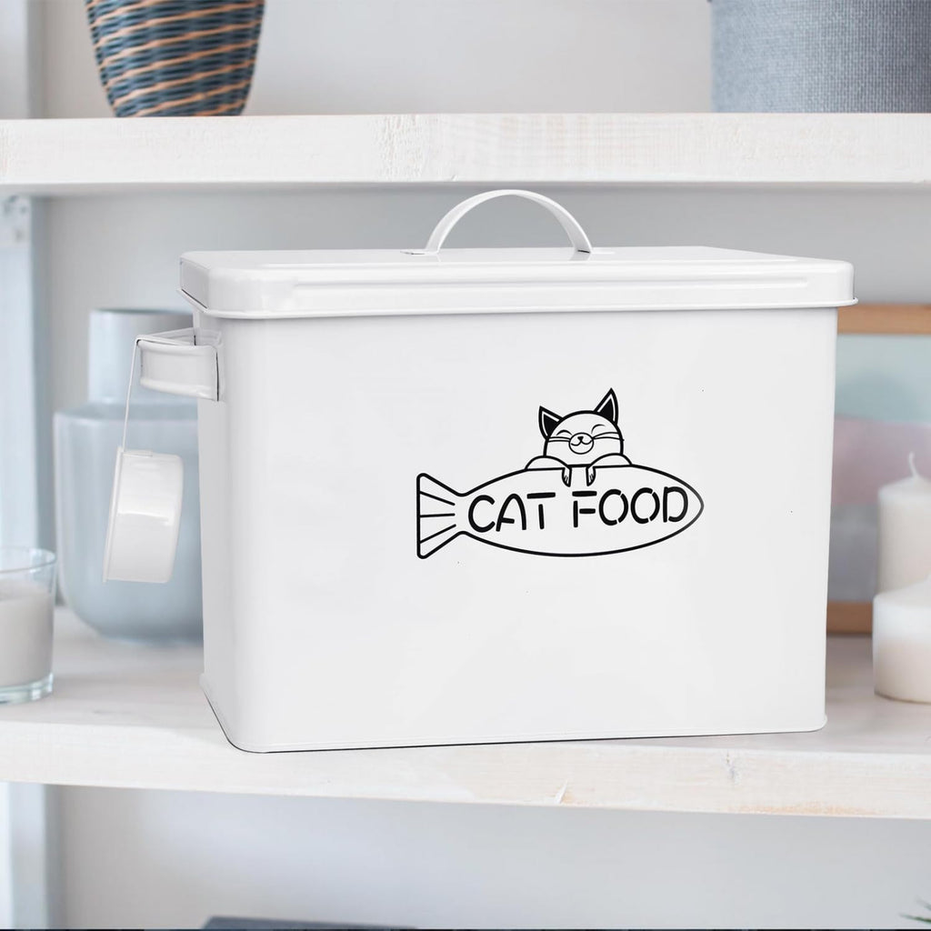 Large Airtight Pet Food Storage Container with Lid and Scoop 12-13 lbs Q954