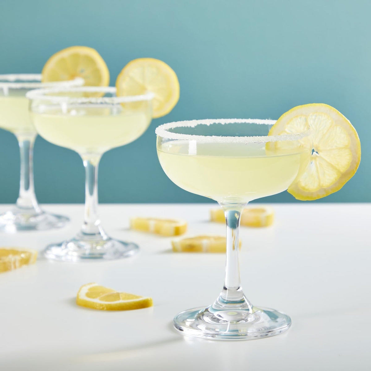 6 Count 7 oz Clear Coupe Glasses V90219