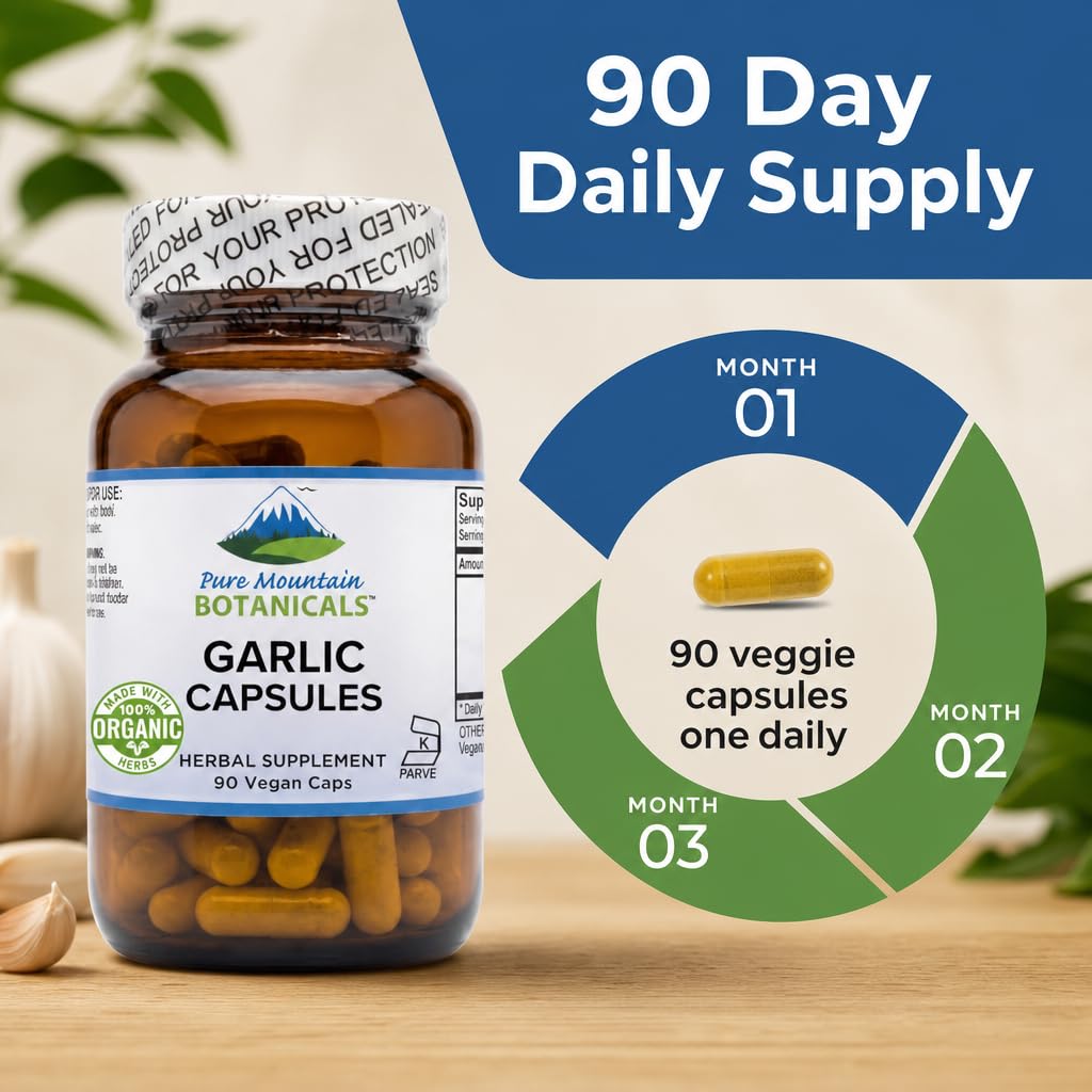 Garlic Capsules 500mg 90 Veggie Capsules G29166
