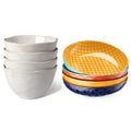 22 oz Cereal Bowls Set of 4 and 8.5" Pasta Bowls Set of 4 I141