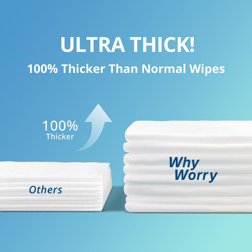 Small Adult Diapers with Tabs, 15 Count & Ultra Thick Bathing Wipes J5168