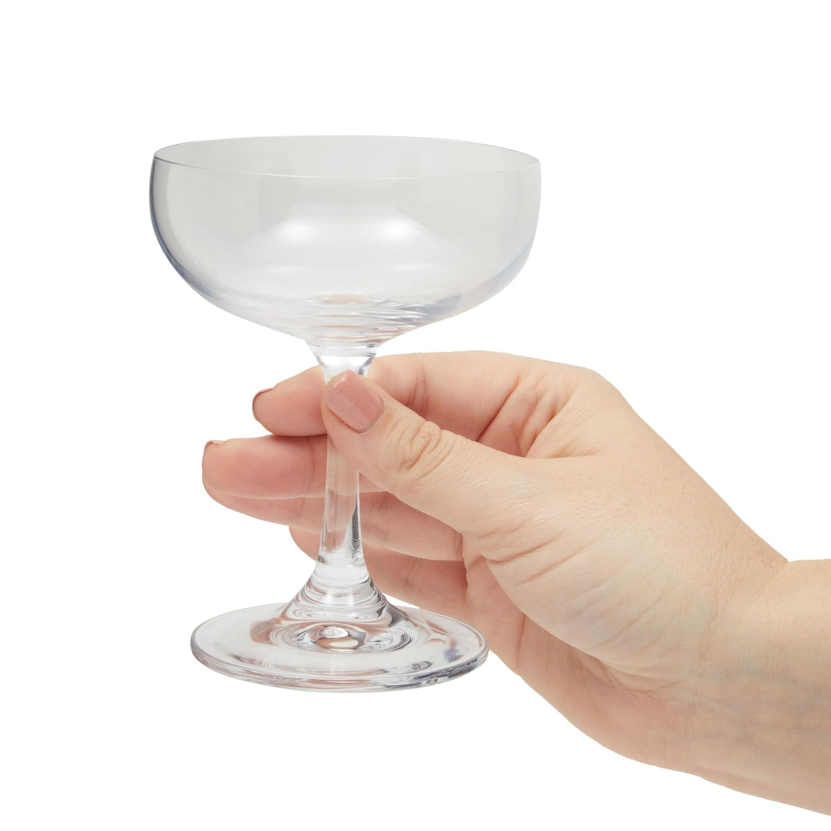 6 Count 7 oz Clear Coupe Glasses V90219