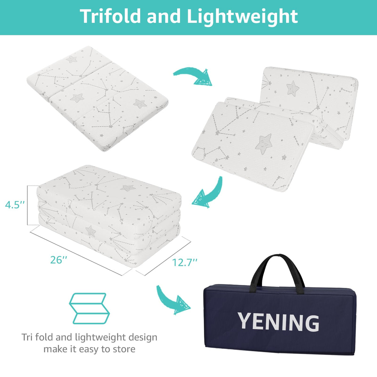 Organic Cotton Trifold Pack and Play Mattress Pad R354585