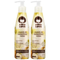 Leave-In Conditioner for Curly Hair Pack of 2 with Coconut Oil Shea Butter Castor Oil 10 oz O4583