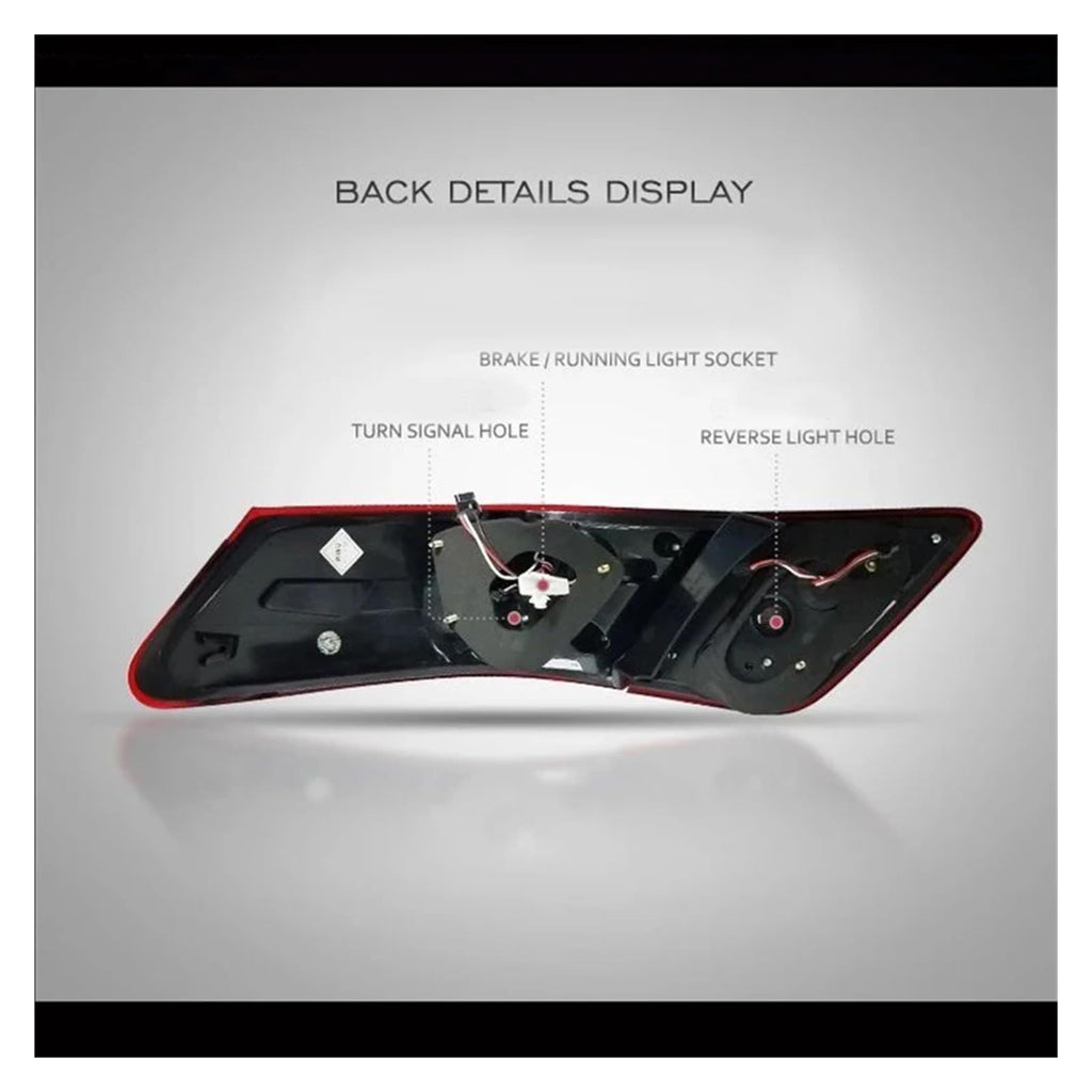 12V LED Tail Lights 2PCS Smoke X812