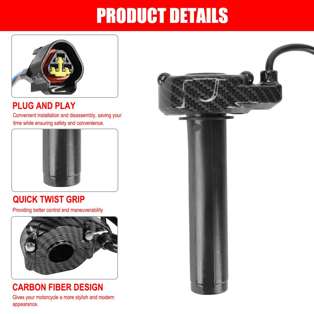 Carbon Fiber Throttle Grips with Throttle Cable Q6411