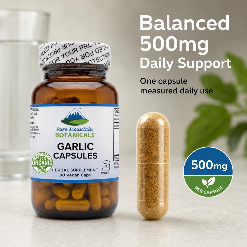 Garlic Capsules 500mg 90 Veggie Capsules G29166