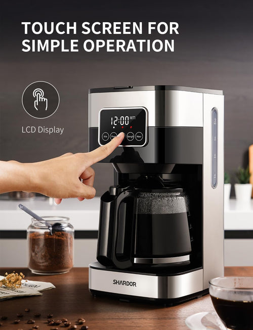 10-Cup Programmable Drip Coffee Maker with Permanent Filter Y223