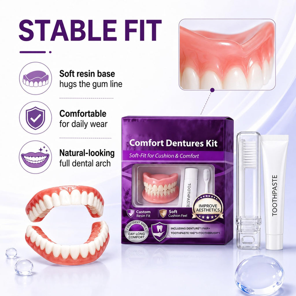 Silicone Dentures Upper & Lower Set J559329
