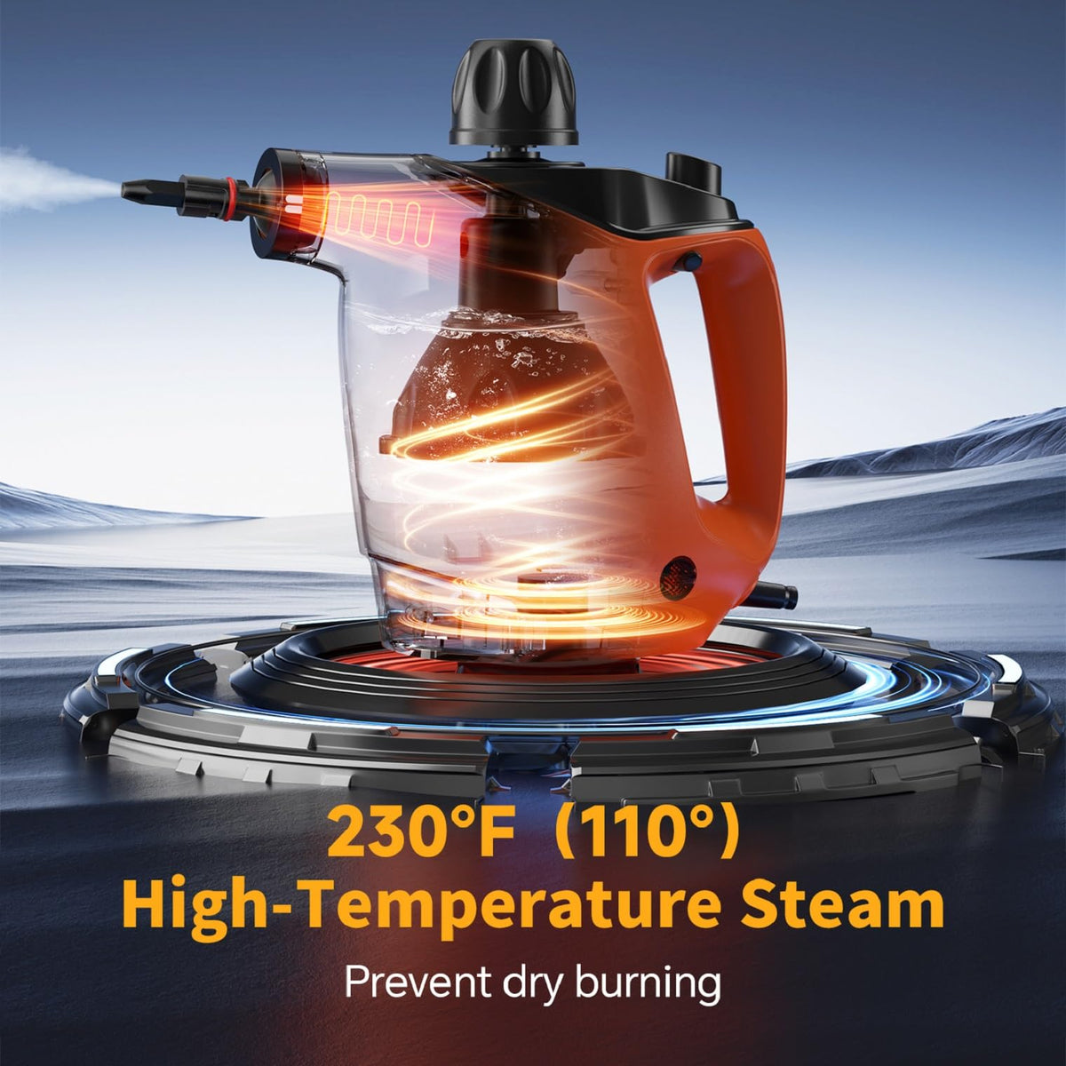 Handheld Steam Cleaner 500ML 16 PCS Orange W158