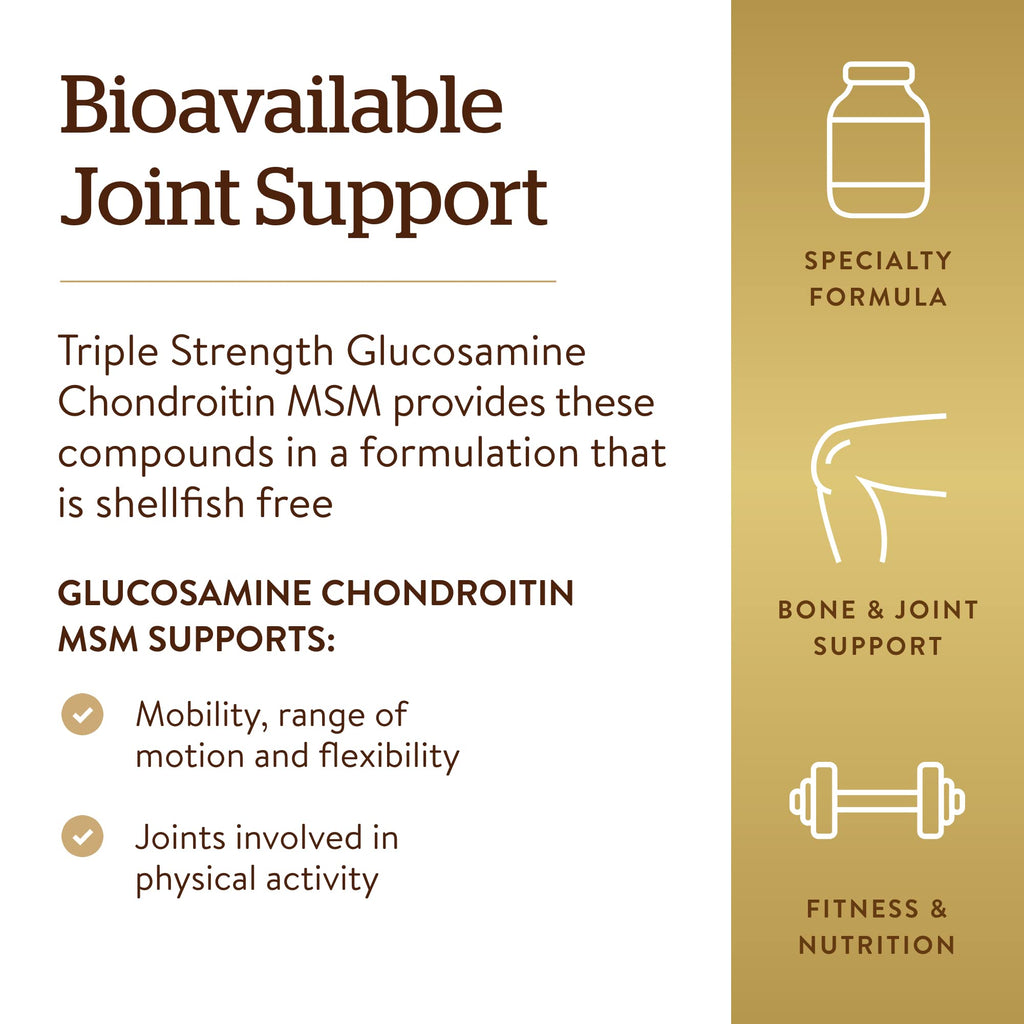 120 Tablets Glucosamine Chondroitin MSM U9068