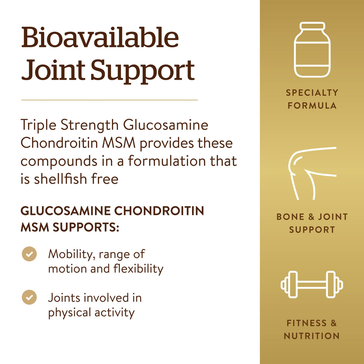 120 Tablets Glucosamine Chondroitin MSM U9068