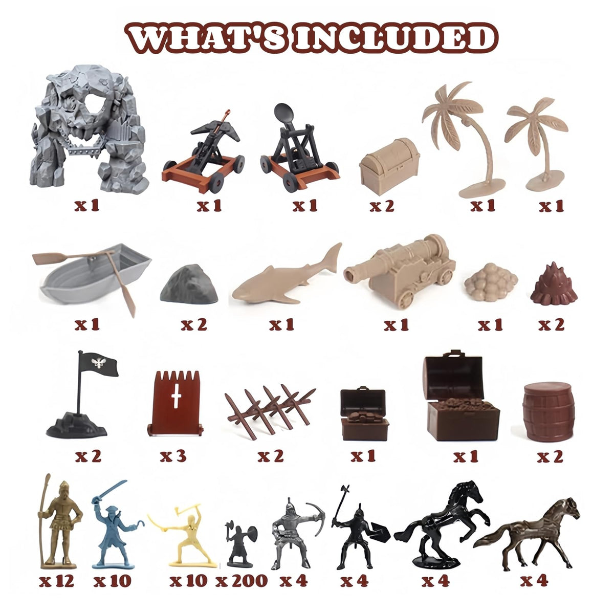 Army Men Action Figures Toy Soldiers Set A63648