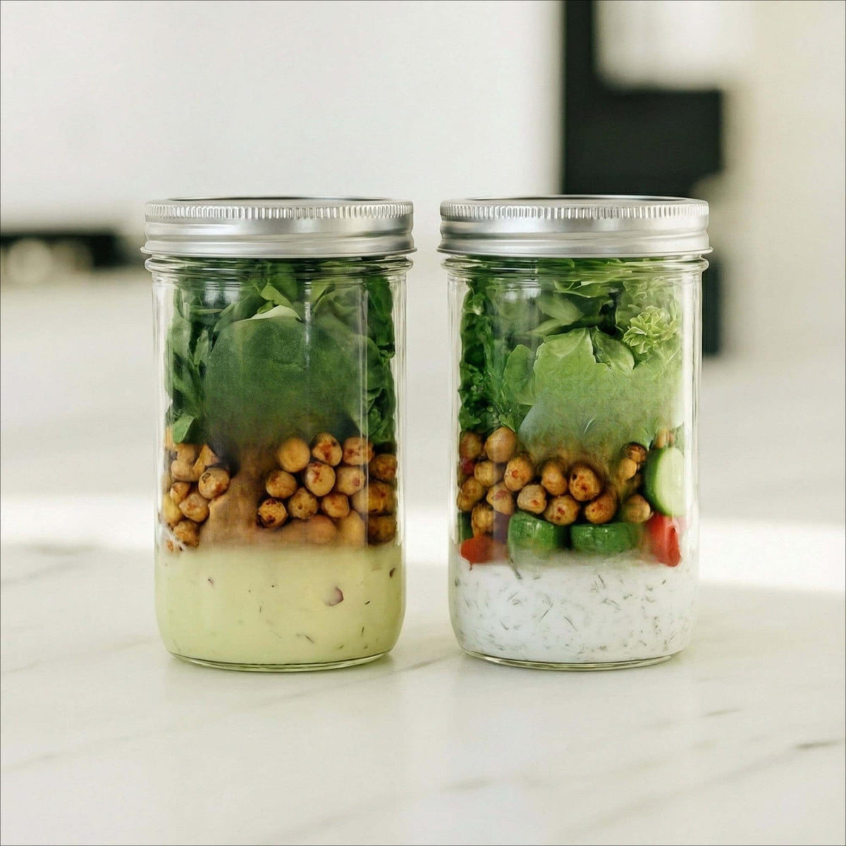 16 Oz Wide Mouth Glass Mason Jars with Lids & Bands, 2-Pack W6827