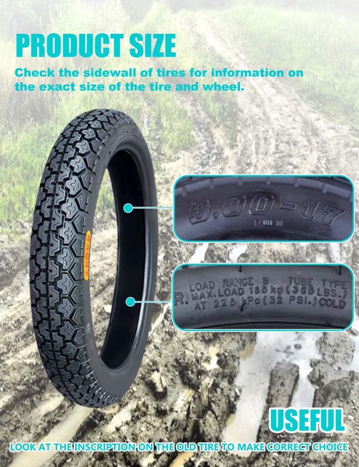 17 Dirt Bike Tire and Tube Set P5885