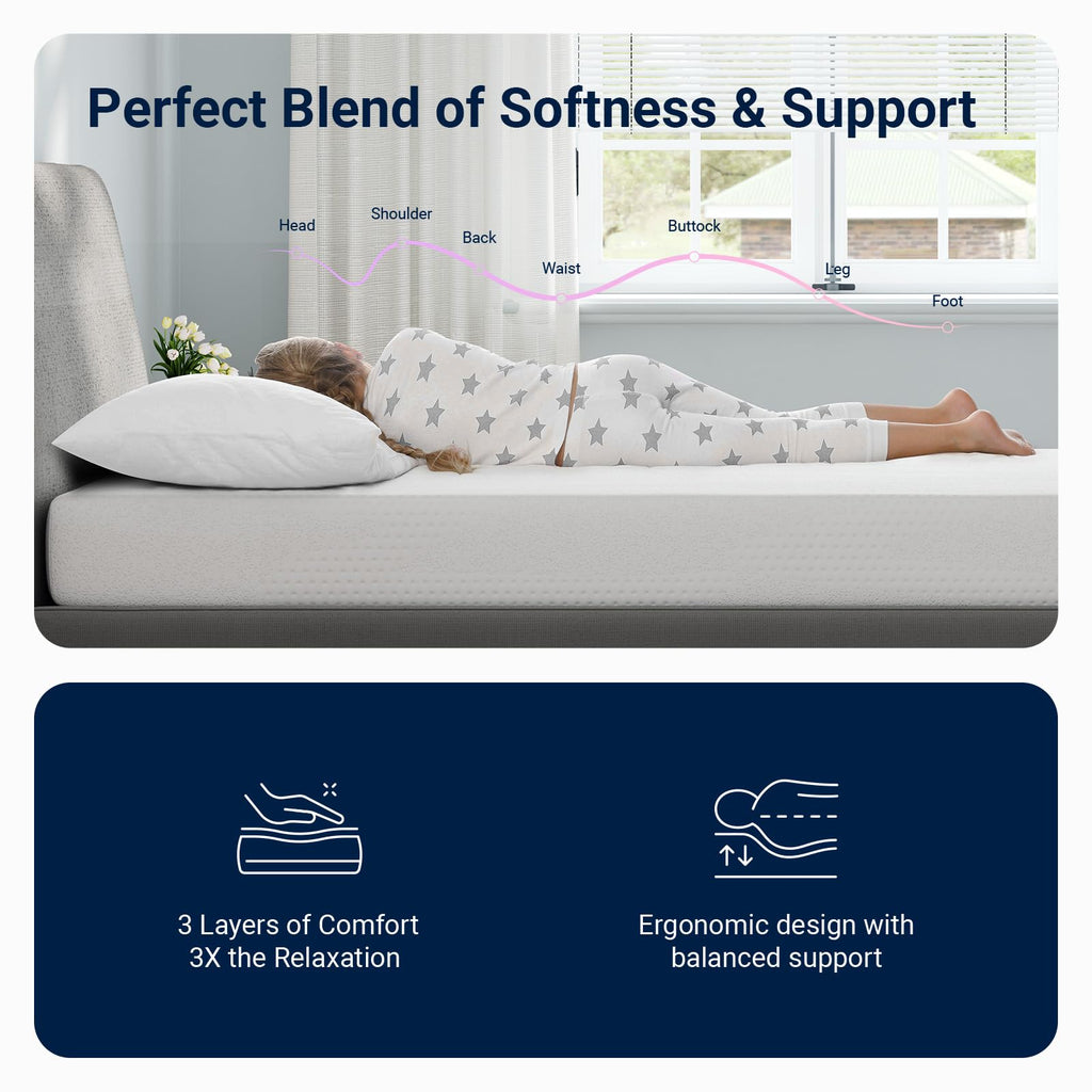 6 Inch Gel Memory Foam Twin Mattress B3856